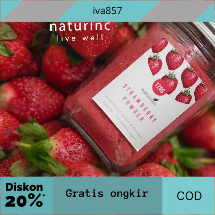 

PROMO Naturinc, Strawberry Powder Bubuk Stroberi Vitamin C - strawberry GRATIS ONGKIR