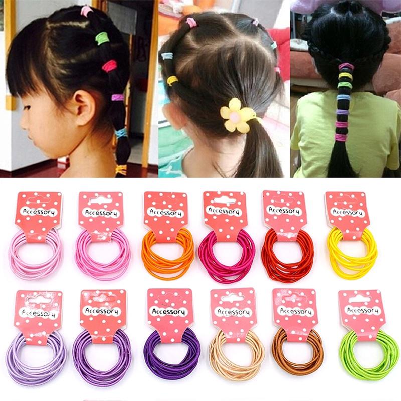 10pcs Ikat Rambut Elastis Untuk Anak Perempuan