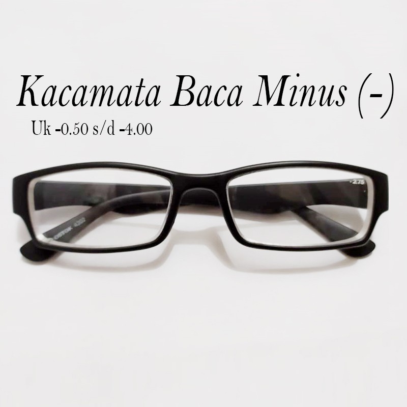 Kacamata Baca Minus (-) Pria Wanita Kacamata Minus Uk -0.50 s/d -4.00 Kacamata Rabun Jauh Kaca Mata