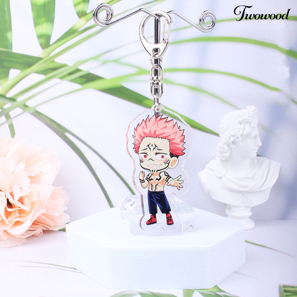 Twowood Gantungan Kunci Karakter Anime Portable Tahan Lama