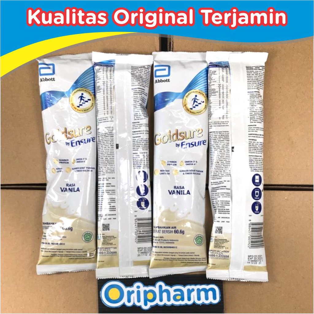 Goldsure By Ensure Vanila Sachet 60.6 g Susu Nutrisi Dewasa