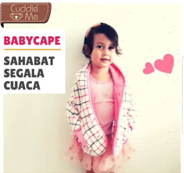 Baby cape cuddle me jaket bayi bolak balik babycape set fitted booties 0-3 tahun