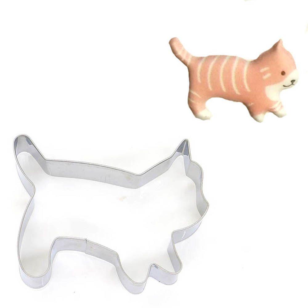 Populer 2PCS Pemotong Kue Kering Kucing DIY Bakeware Sugarcraft Cetakan Kue