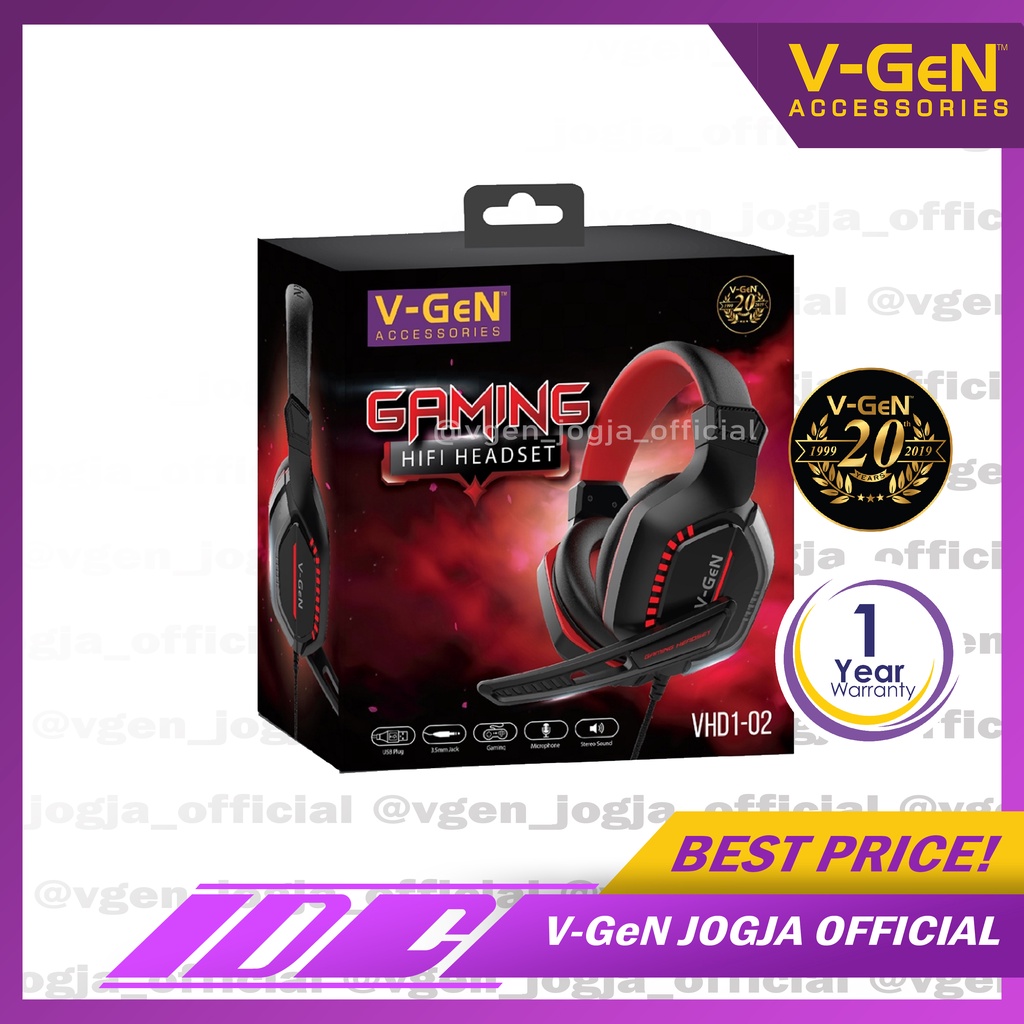 Headset Gaming V-GeN VHD1-02 HIFI Sound VGEN