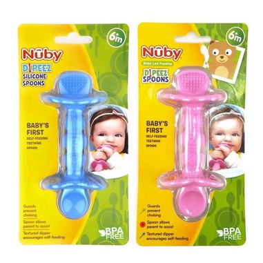 Nuby Dipeez Spoons 6m+ Baby Led Feeding Dipper Spoon Sendok Bayi