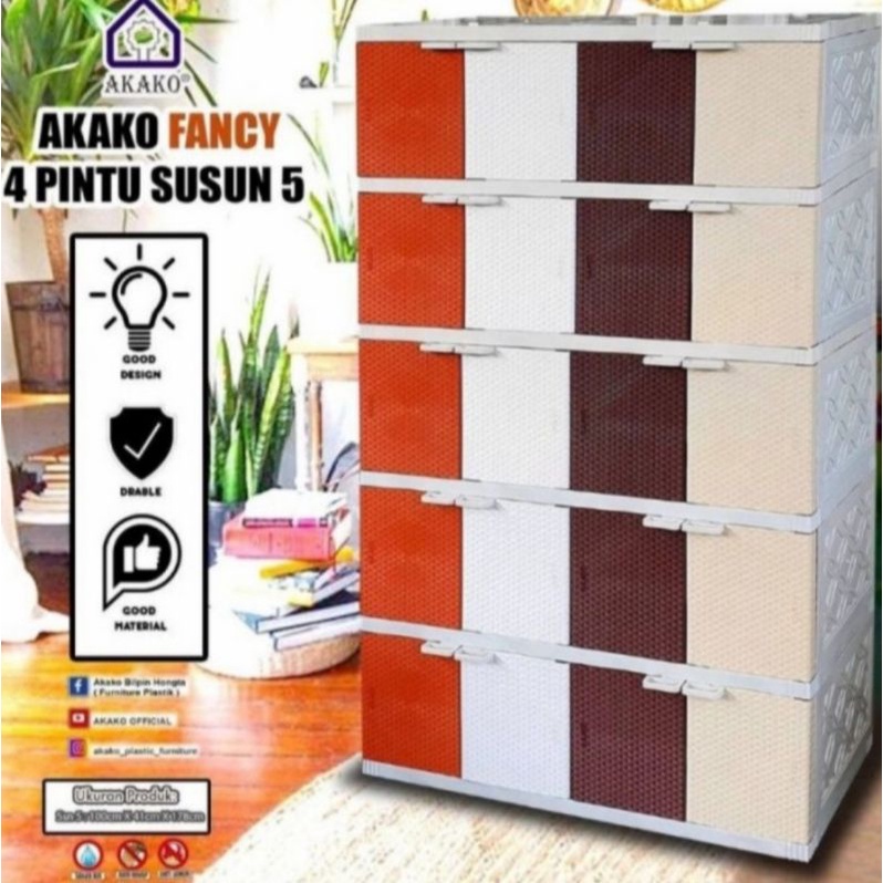 Lemari Plastic Akako Fancy Susun 5 instant only