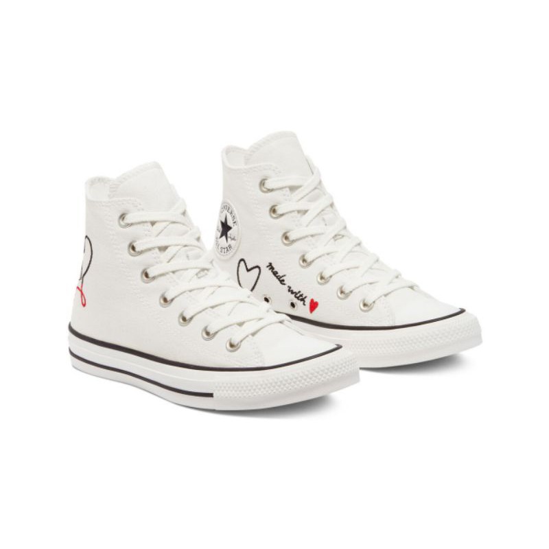 Converse Chuck Taylor All Star Hi Made With Love Vintage White/Black/Egret Original Resmi