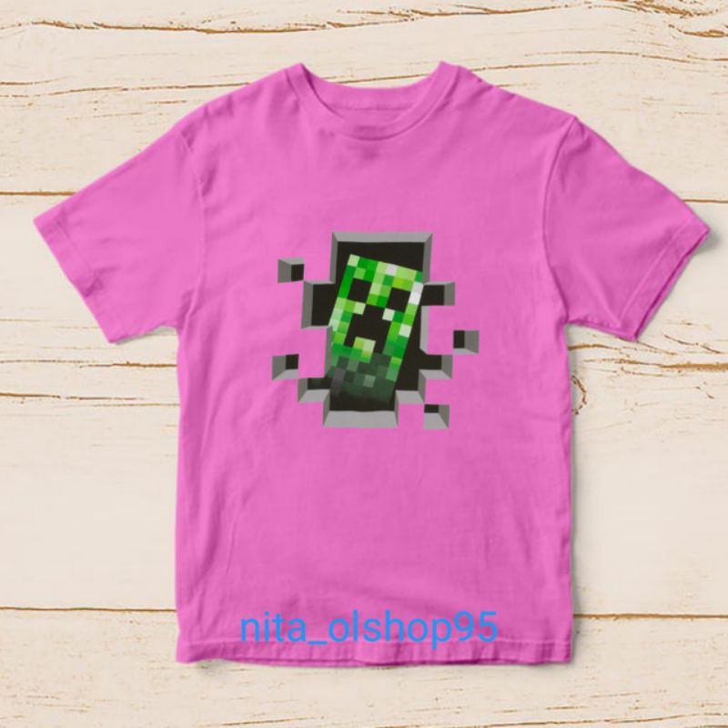 baju anak minicraft kaos Minecraft roblox