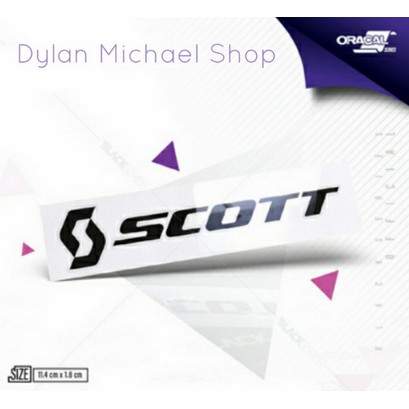 Cutting Sticker Sepeda Scott 02 Logo Kecil Stiker Motor Mobil Helm
