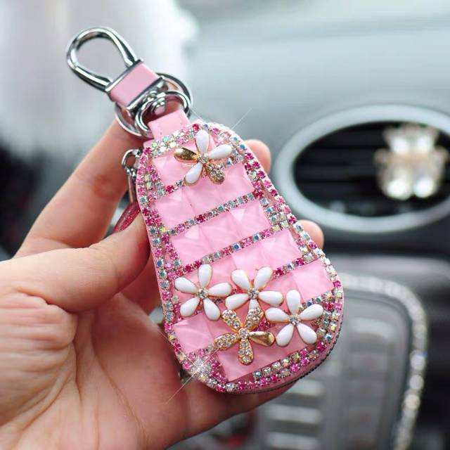 Key Wallet Diamond Fur Dompet Gantungan Kunci Mobil Motor Car Premium gantuan kunci mobil gantingan kunci mobil stnk acc blink dompet oval bulet