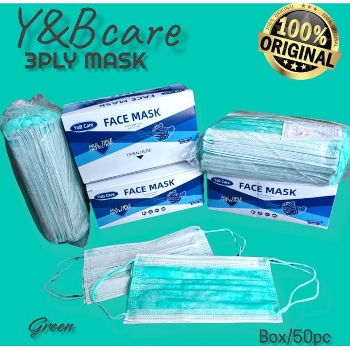 MASKER Y&amp;B CARE 3 PLY MASK