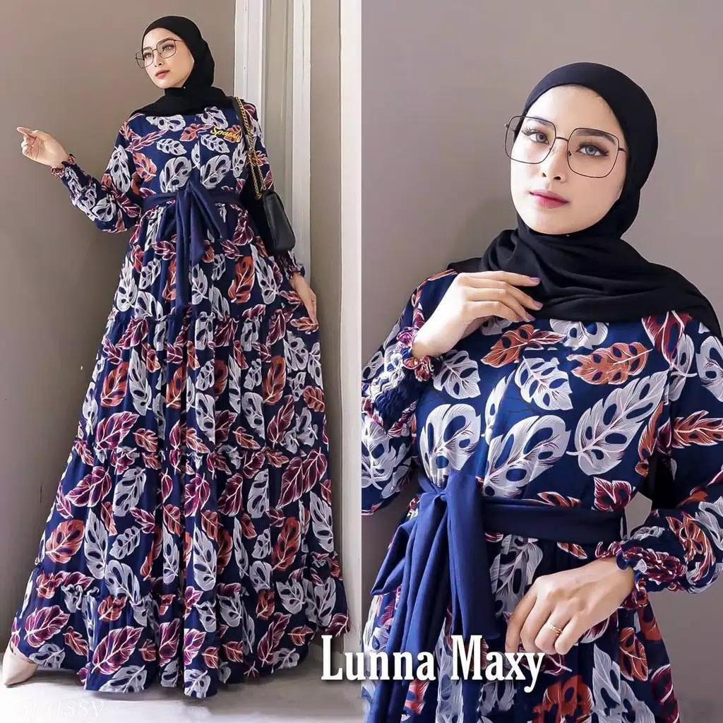 Lunna Maxy Gamis Maxi Muslim Wanita Terlaris