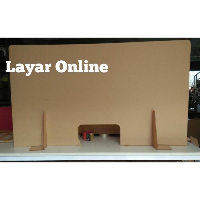 

Sekat Acrylic 2mm Lebar 120x70cm Meja Kasir Partisi Kaki Bisa Di Lem