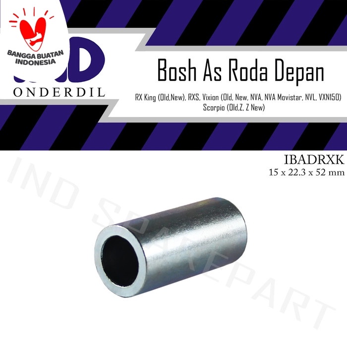 IND Onderdil Bosh-Bos Laher-Laker Dalam Tromol As Roda Depan Vixion-Old-New-NVL-NVA