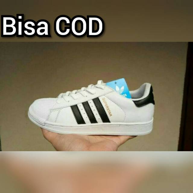 Sepatu Adidas Superstar Pria dan Wanita Putih Hitam Size 37-44