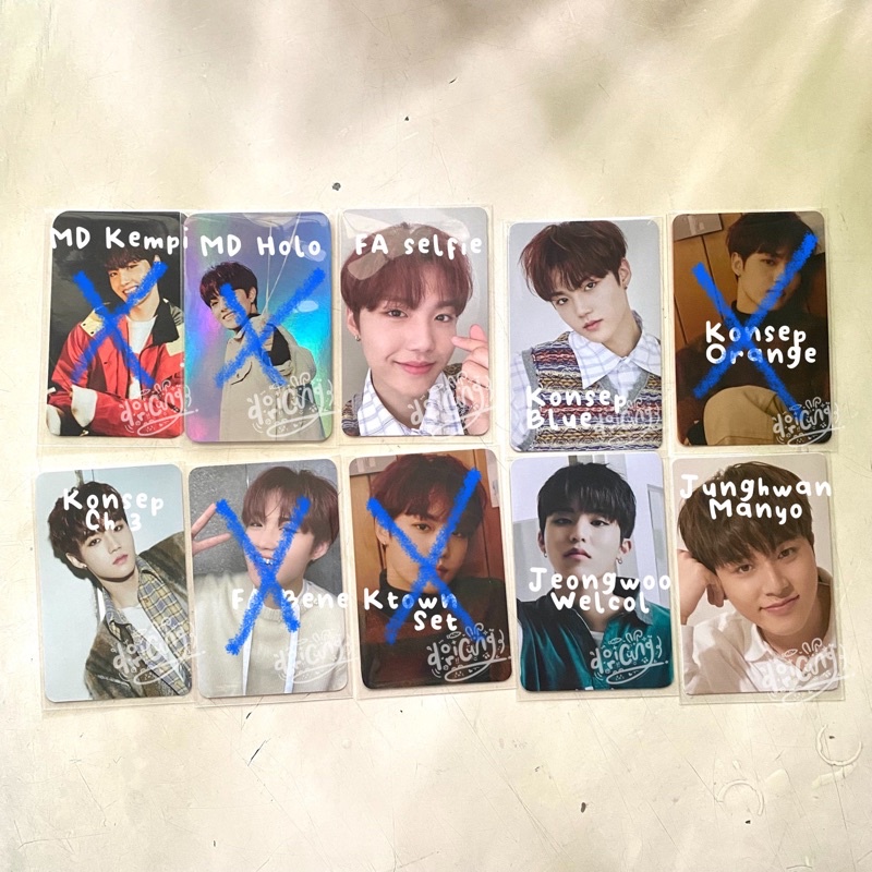 Photocard PC Doyoung Treasure MD Holo Kempi FA Full Album Chapter 3 Benefit Ktown FA Jeongwoo Welcom