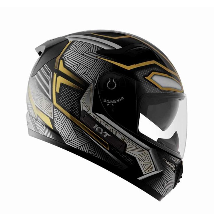 Helm KYT K2 Rider BLACK PANTHER Spesial Edition MARVEL Black Gold Doff