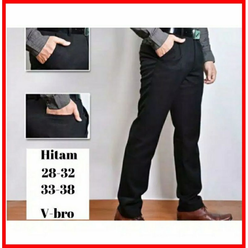 [khairani_branded] CELANA FORMAL PRIA SLIM FIT/CELANA KERJA PRIA SLIM FIT/HITAM