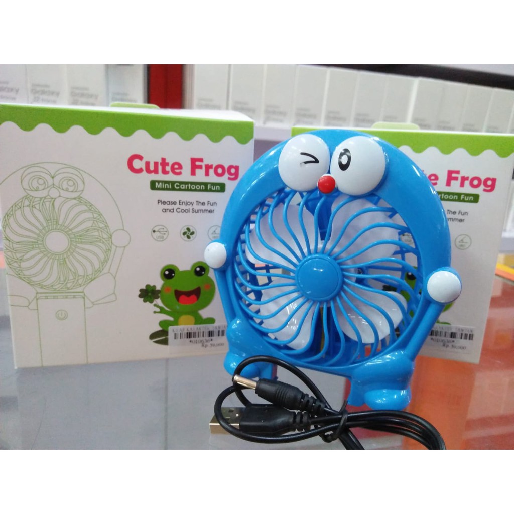 kipas angin mini cute frog