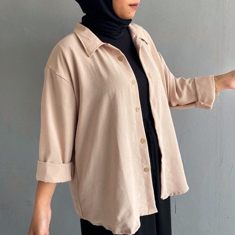 KEMEJA OVERSIZE CRINCLE SHIRT WANITA