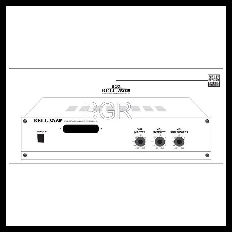 Box Bell Amplifier Mp3 Hr-3 Hr3 Hr 3 Stereo Amplifier Hrts Mp5 Bgr Ori