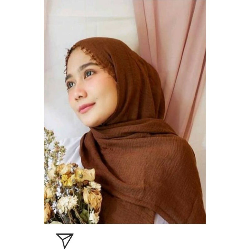Termurah Pashmina Crinkle Azara / Pashmina Crinkle / Crinkle Azara-Bronzed