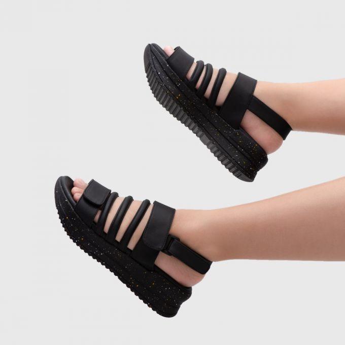 RRS Adorableprojects - Lobosa Platform Strap Black - Sendal Wanita✥ (Ready Stok)Ready stock ➤