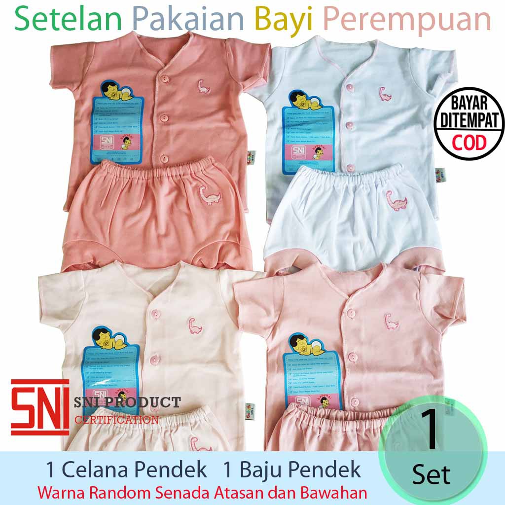 Setelan Pendek Bayi Perempuan Baju Celana Bayi Baru Lahir Newborn Gift Set Baby Girl Kado BabyHai