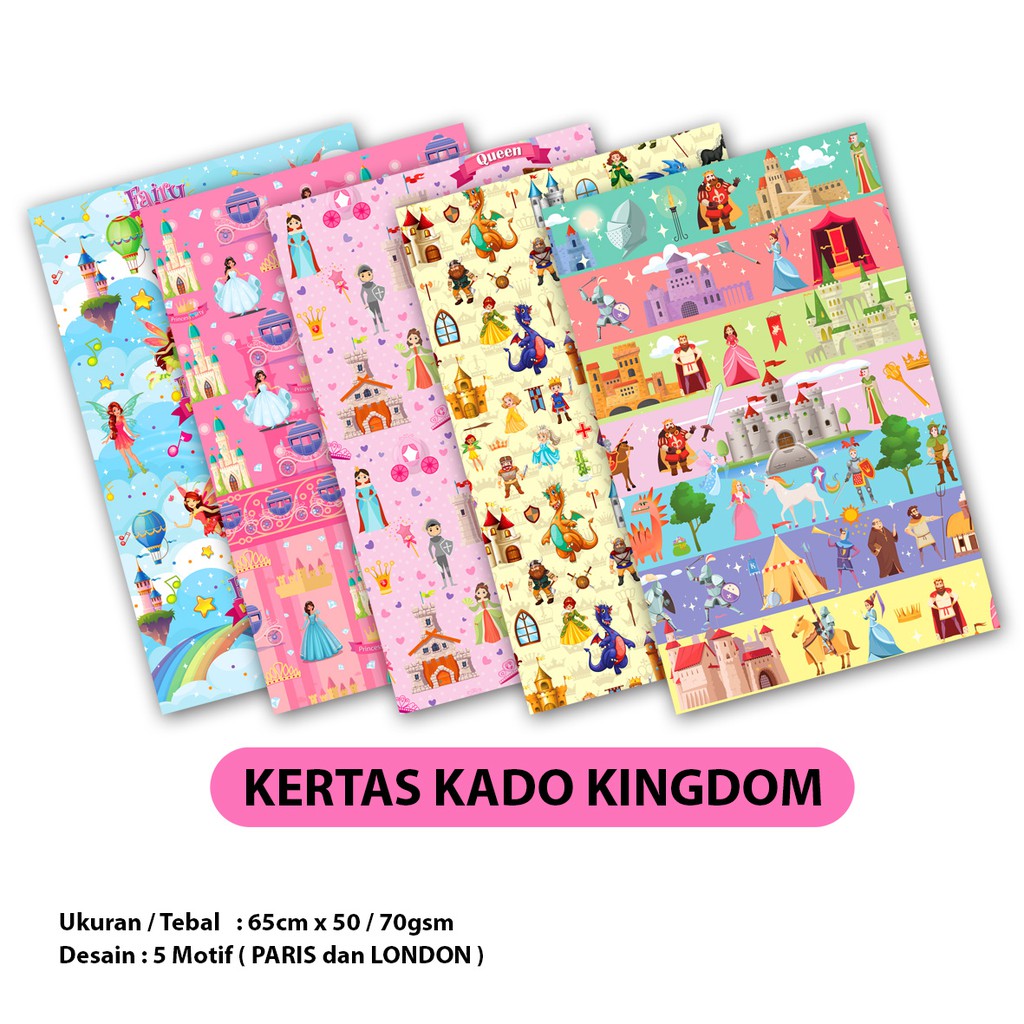 

Kertas Kado Squeezy Royal Princess isi 50 / Bungkus Kado KFH-100PRC