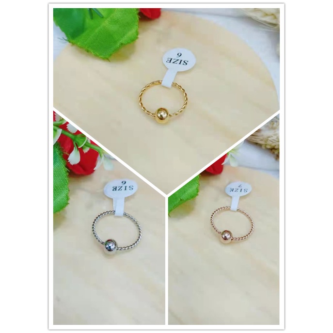 Cincin Titanium Perhiasan Fashion B114-117