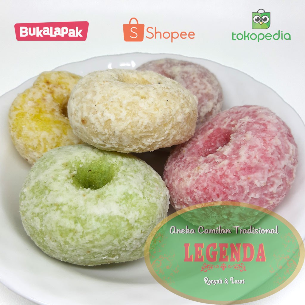 

Donat Gabus Warna Warni Manis Gula 240gr