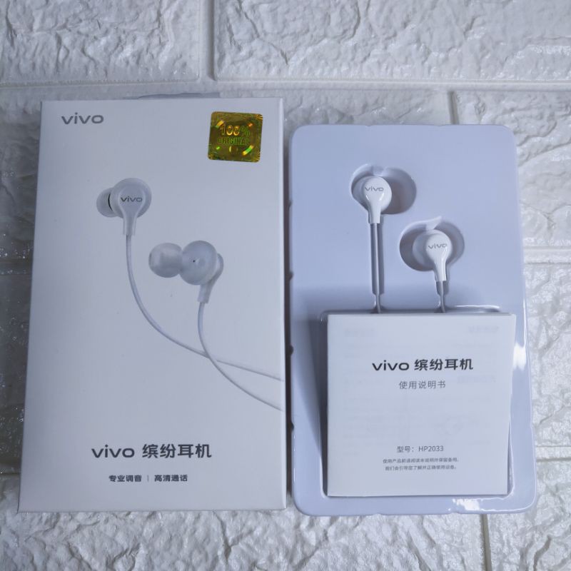 [New] Headset Vivo Original 100% Jack 3.5mm