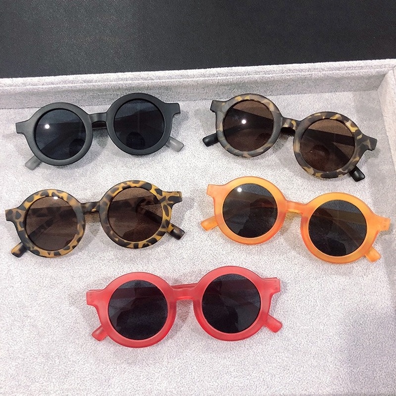 (YUZHU) TERSEDIA COD Kacamata Hitam Anak Korean Gaya Kacamata Hitam Bulat Cewek Sunglasses for kids