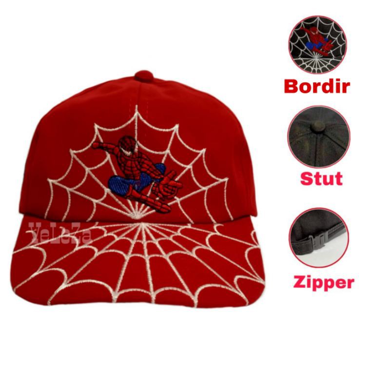 Topi anak Spiderman bordir Topi anak karakter topi anak