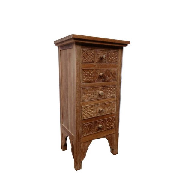 NAKAS 5 LACI UKIR KAYU JATI