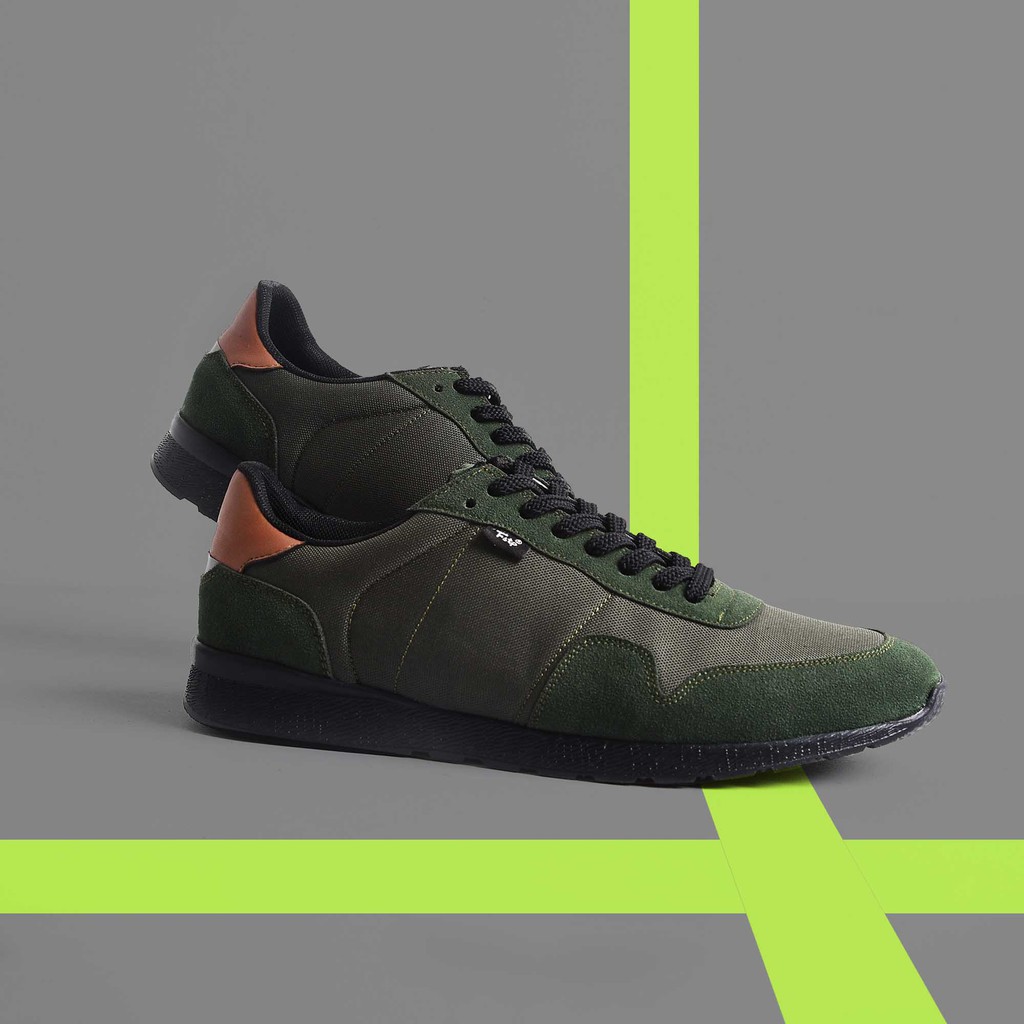 Sepatu Sneaker Casual Kets Pria Cowok Men Sneakers Footwear Ori | Nordic Green Army |FORIND x FSTP