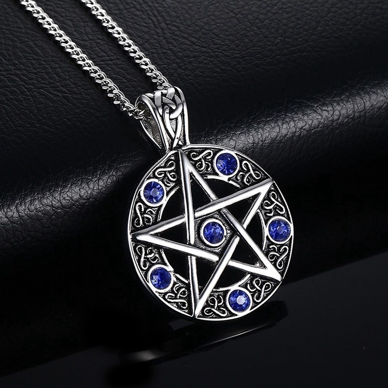 Fashion Vintage Style Jewelry Pentagram Pendant Necklace for Men Women