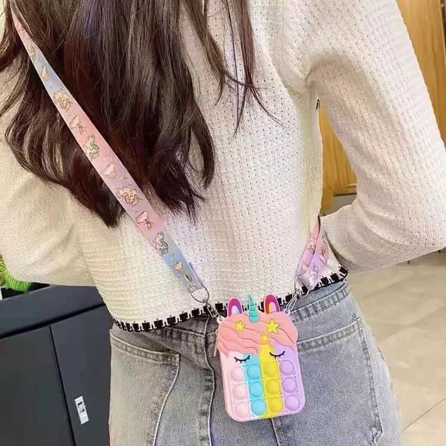 ♥TMALL88♥Slingbag Pop It Anak Pop It Jelly Bag Unicorn Fashion