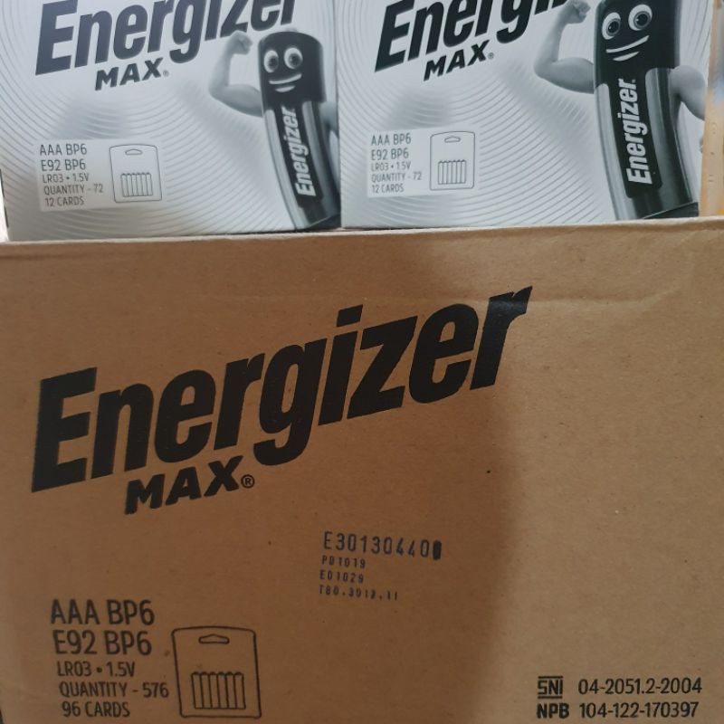 (ENERGIZER) BATERAI /  BATTERAI / BATTERY ENERGIZER ALKALINE MAX AA / AAA (isi 6) PROMO HARI INI