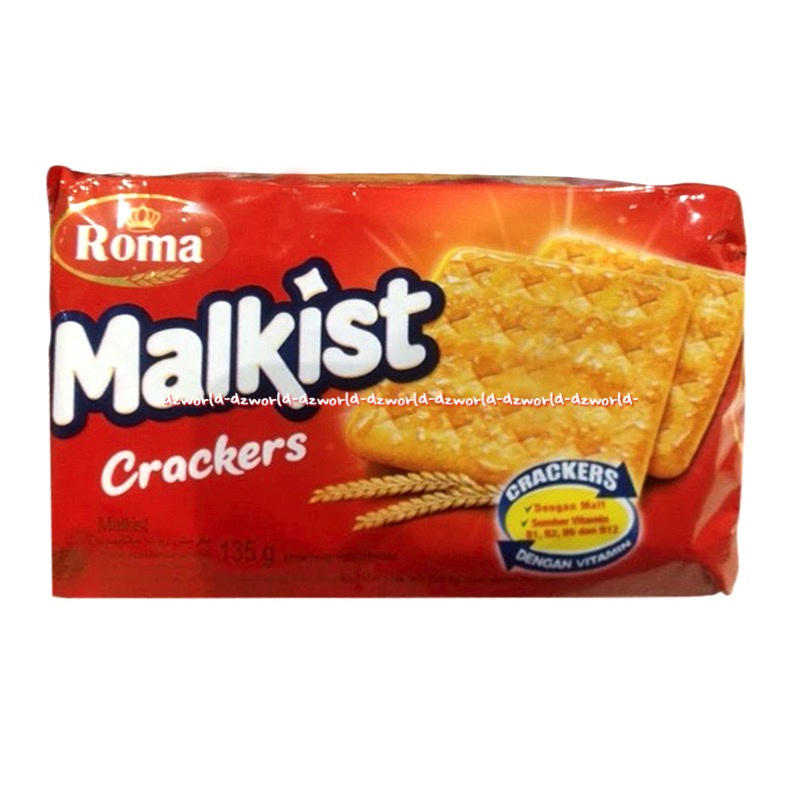 

Roma Malkist Crackers 135gr Biskuit Roma Gula Cemilan Snack Krakers Malkis