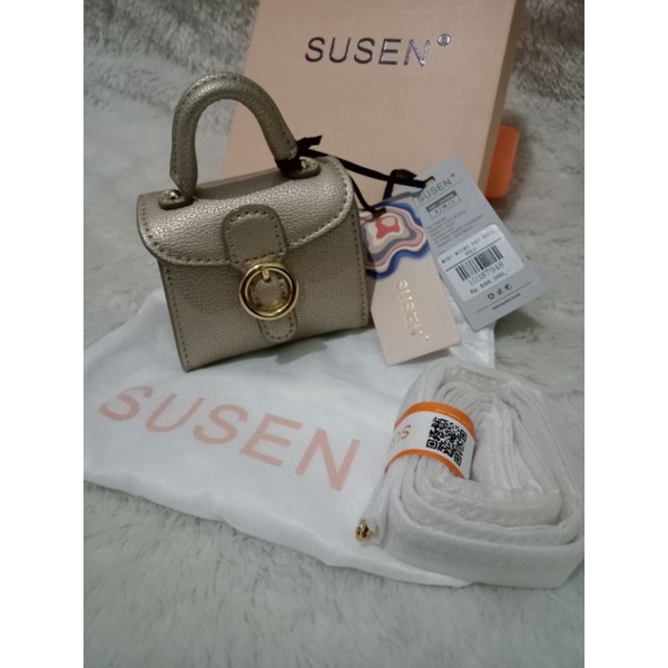 699RB Susen Tas Micro Front Flap With Buckle Gold