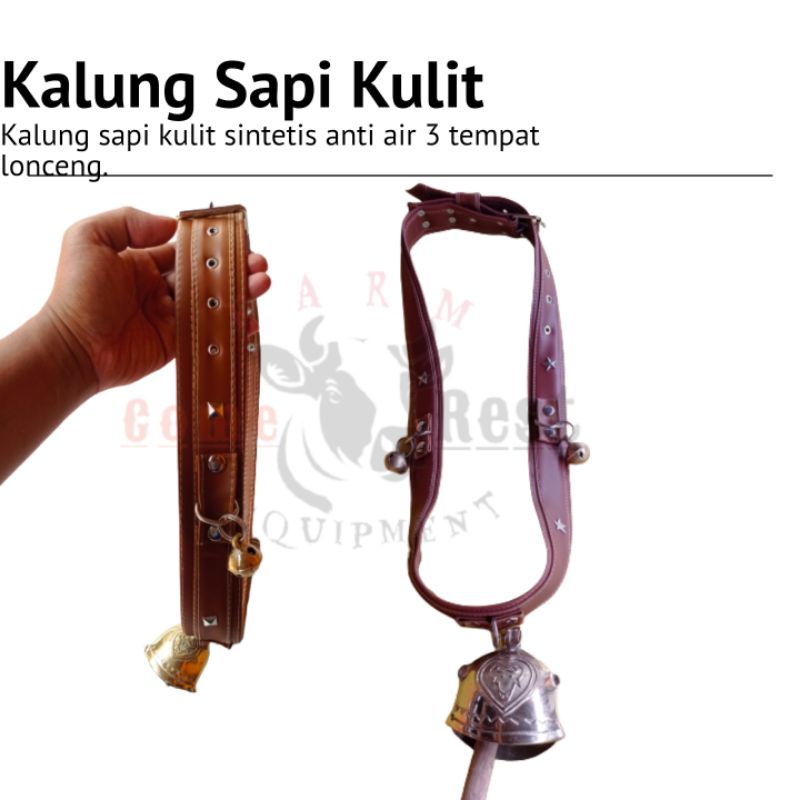 Kalung Sapi kulit gongsreng sintetis premium