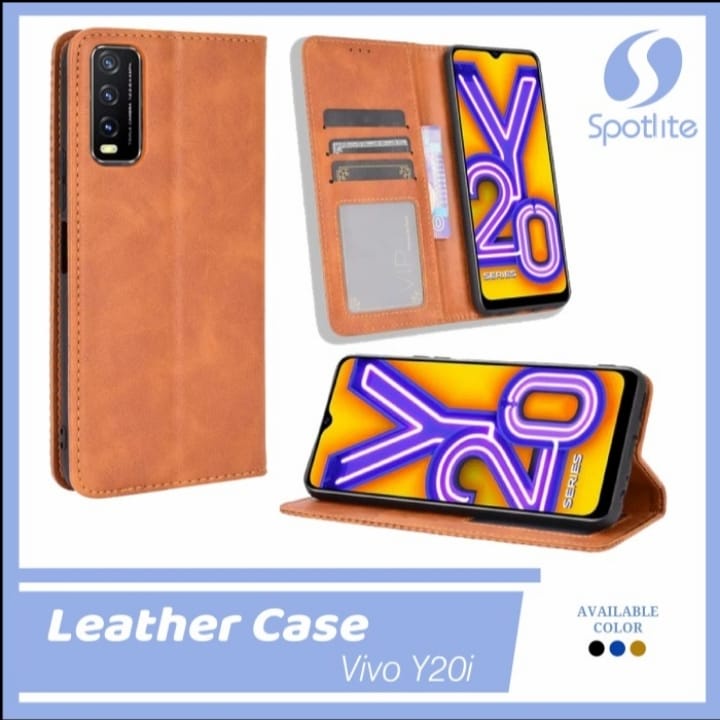 FLIP COVER VIVO Y20SG Y20 SG Y20S G LEATHER CASE DOMPET HP KULIT SPOTLITE