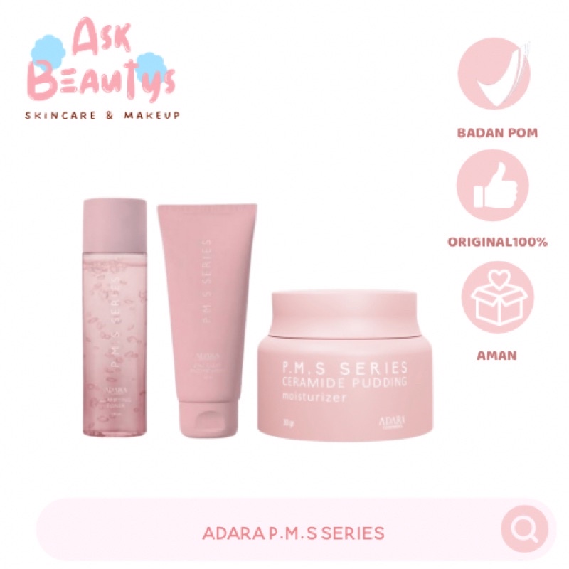 Adara PMS Face Wash, Adara PMS Toner, Adara Puding Moist