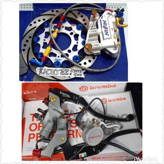 Paket Pengereman Depan Komplit dan master rem Variasi Corsa corta thailok style Honda All Beat Scopy Vario