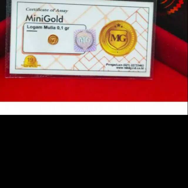Mini Gold 0,1 gram MG LM emas 24karat