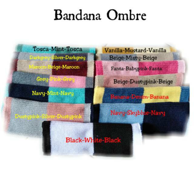 Bandana Ombre | Ciput Rajut | Inner Bandana