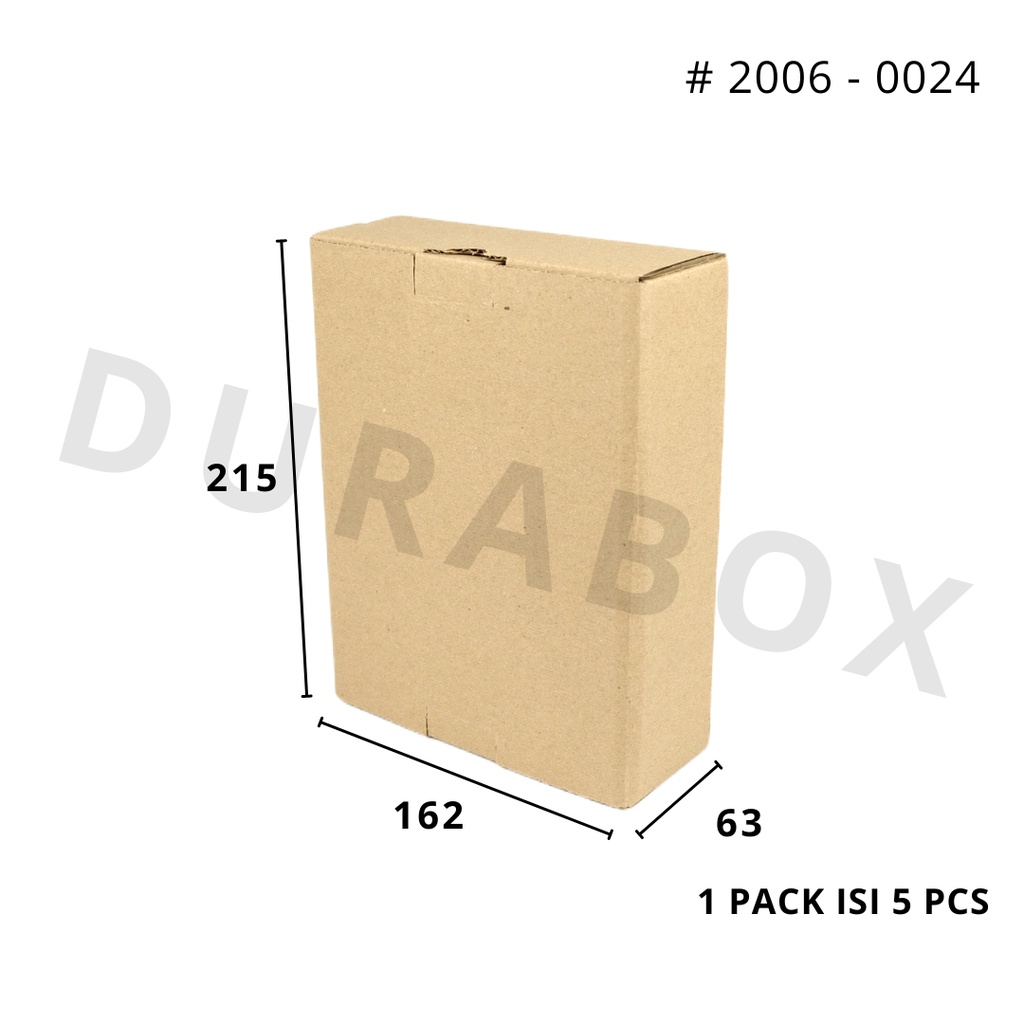 

16.2 x 6.3 x 21.5 cm MAILER | KARDUS / KARTON BOX CORRUGATED - KEMASAN / PACKAGING / PACKING MAKANAN | #2006-0024