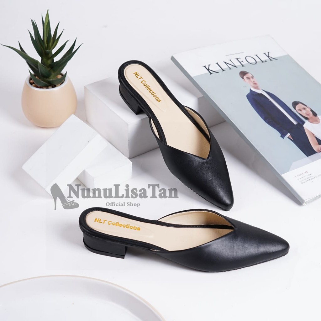 NunuLisaTan - Termurah High Heels Wanita Kerja Kantor Hak 3cm hitam mocca putih KARINA