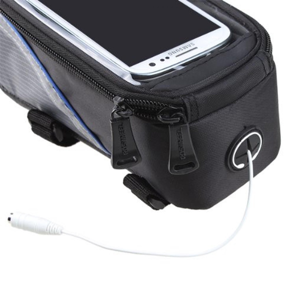 Tas Sepeda Waterproof dengan Case HP Smartphone phone Holder Multifungsi sepeda Gunung MTB anti air New Cycling Bike Bicycle Waterproof Front Tube Navigation Bag Touch Case For 5.5-inch Touch Screen Cycling Bag